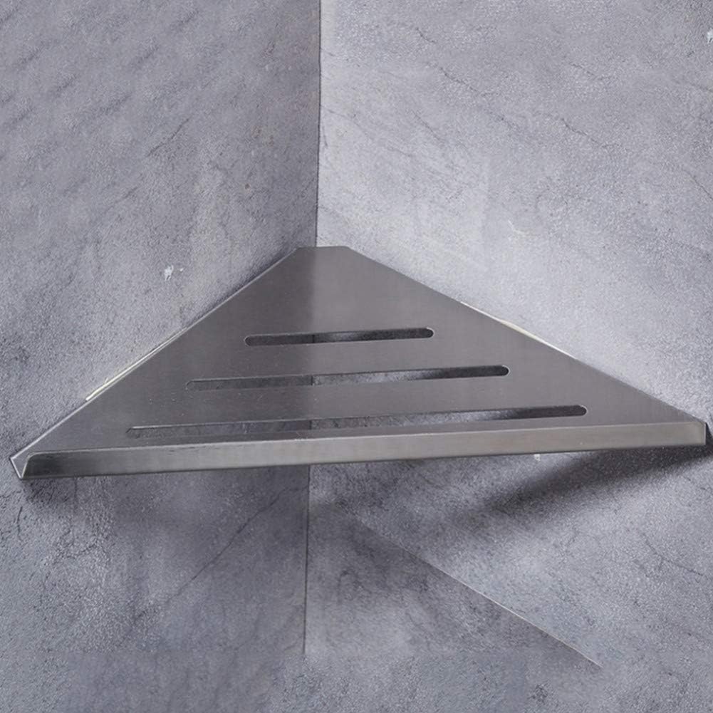 Brushed Nickel Stainless Steel Triangle Wall Mount Shower Rack, Household Bathroom Accessory Storage Caddy - Image 2
