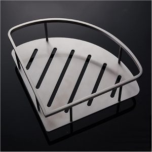 Single Layer 304 Stainless Steel Floating Triangle Wall Rack, Wall Mount Storage Organizer for Bathroom and Kitchen