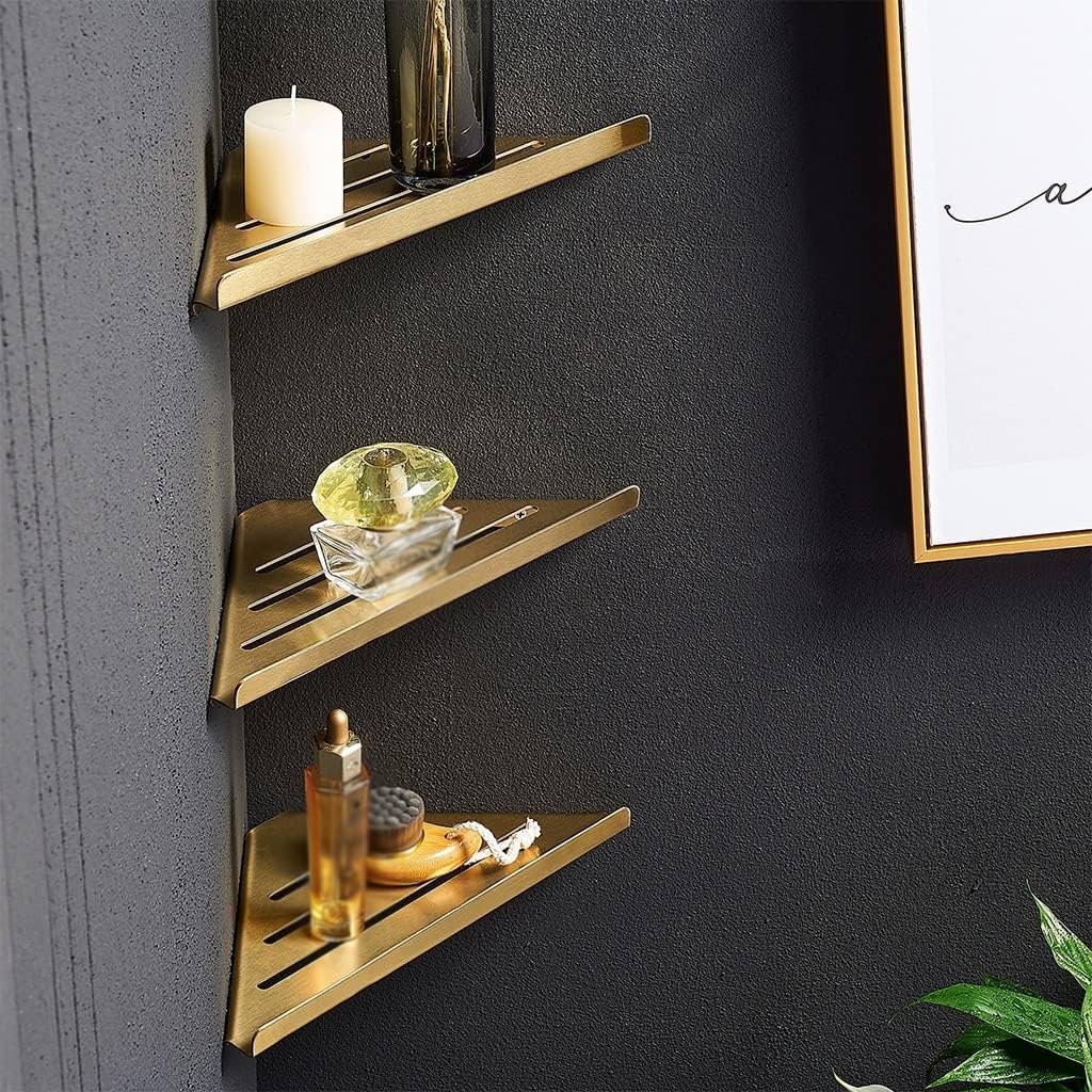 Stainless Steel Triangle Wall Mount Shower Corner Caddy, Wall Rack for Storing Shampoo, Soap and Bathroom Toiletries - Image 2